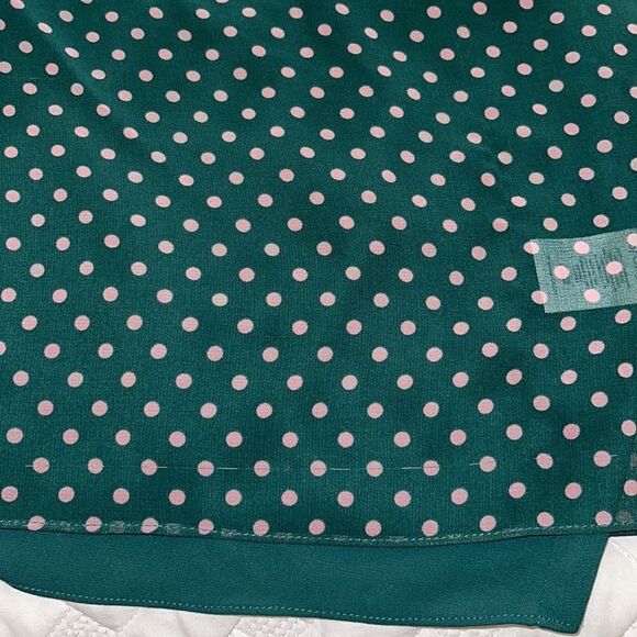 Cabi 3784 Flirt Top with Cami Dot Green Blouse Career Small - Picture 3 of 4